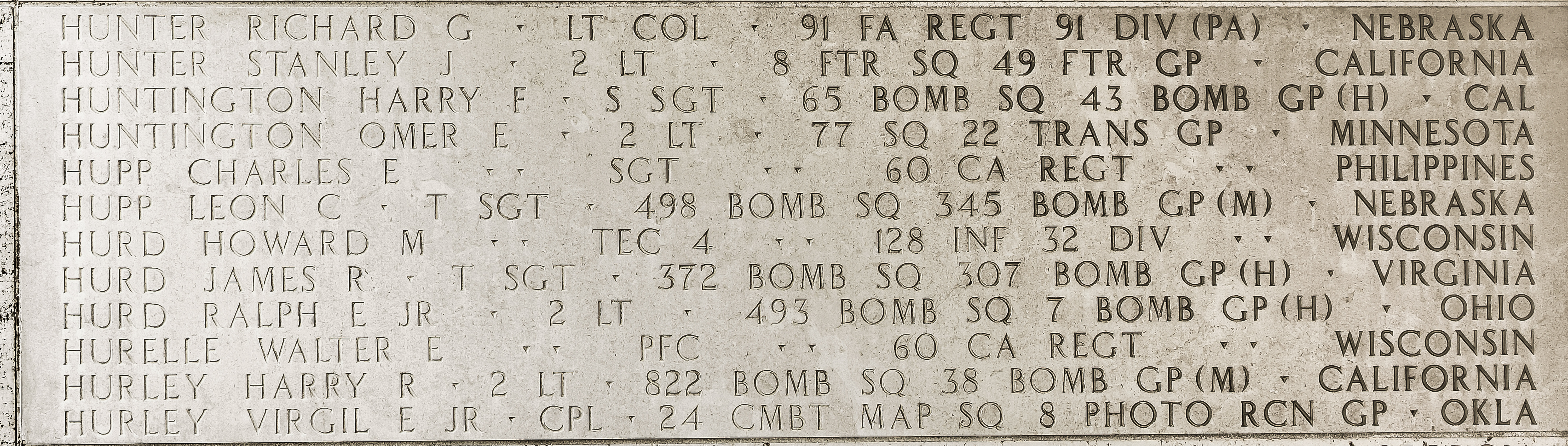 Leon C. Hupp, Technical Sergeant